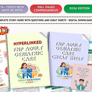 Hyperlinked FNP Adult Geriatric Care Study Guide | Practice Questions & Answers + Cheat Sheets | FNP Exam Prep, 2026 Instant Download