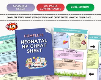 Hoja de referencia para enfermeras neonatales / Guía rápida de enfermería de la UCIN (descarga digital)