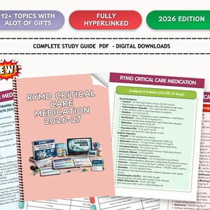 ICU ER Nursing Drug Guide 2026 – Critical Care Medication (PDF)