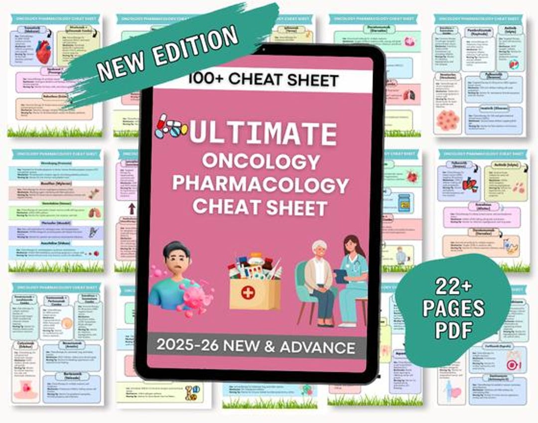 Oncology Pharmacology Cheat Sheet | Cancer Medications Nursing Study ...