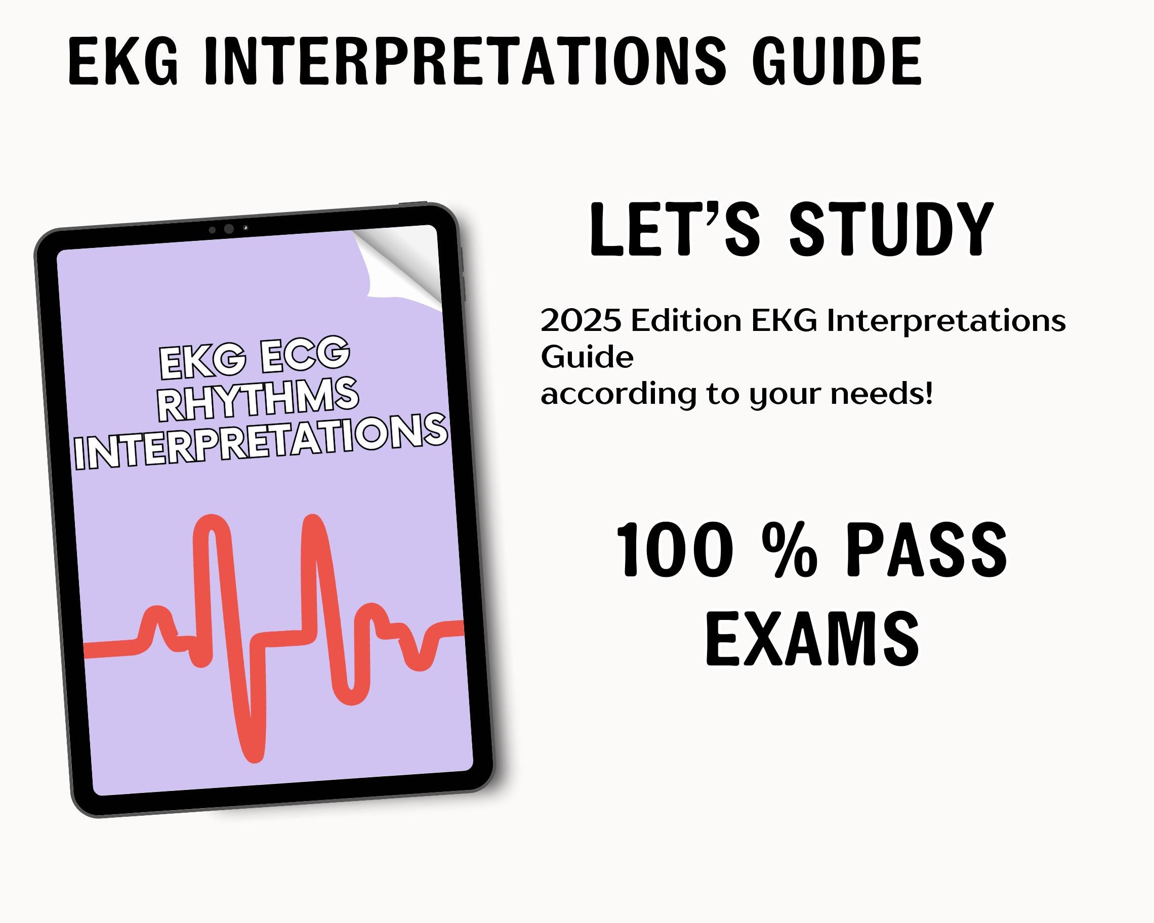 EKG Rhythm Interpretation Study Guide: Nursing Cheat Sheet (digital ...