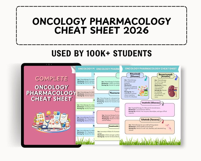 Fusklapp för onkologi och farmakologi | Studiehandledning för omvårdnad om cancerläkemedel | Omvårdnadsanteckningar om kemoterapi och immunterapi i PDF-format bild 5
