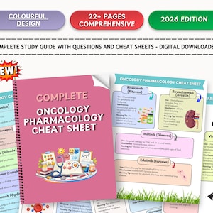 Ściągawka z farmakologii onkologicznej | Przewodnik do nauki pielęgniarstwa w zakresie leków onkologicznych | Notatki pielęgniarskie z chemioterapii i immunoterapii (PDF)