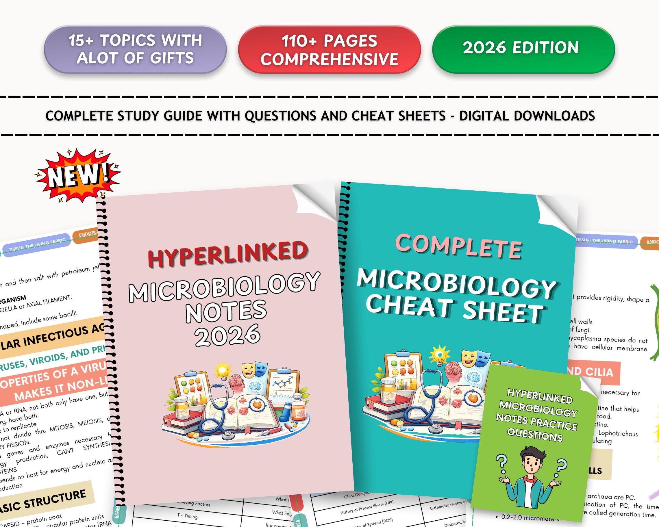 Hyperlinked Microbiology Notes – Study Guide, Practice Questions