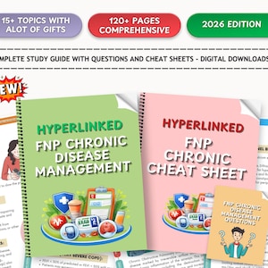 Hyperlinked FNP Chronic Disease Management Study Guide | Practice Questions & Answers + Cheat Sheets | FNP Exam Prep | Instant Download