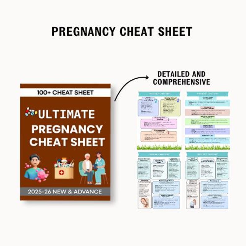 Ultimate Pregnancy Cheat Sheet | 100+ OB Nursing Topics | Prenatal ...