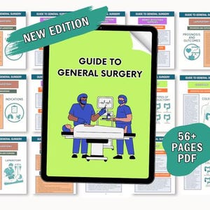 Advance General Surgery Study Guide, Surgical Guide, Surgery, Nursing Study Guide, Nursing School Notes, Medical Notes, 2025 Edition