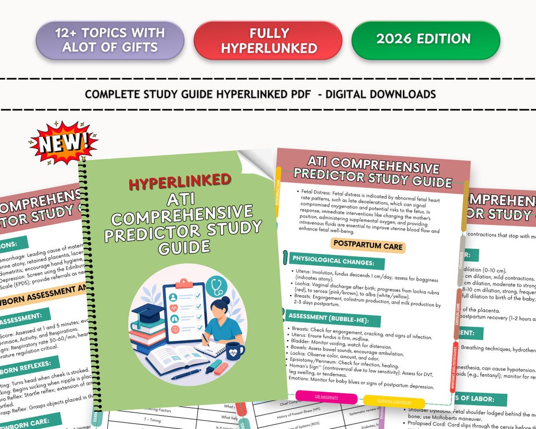 ATI Predictor Study Guide: Nursing Exam Prep (printable) - Etsy
