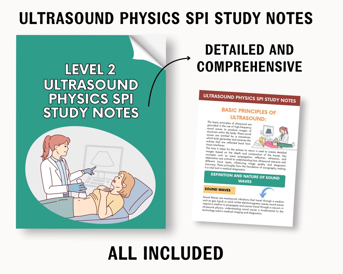 Ultrasound Physics SPI Study Notes: Level 2 Exam Prep (PDF) - Etsy