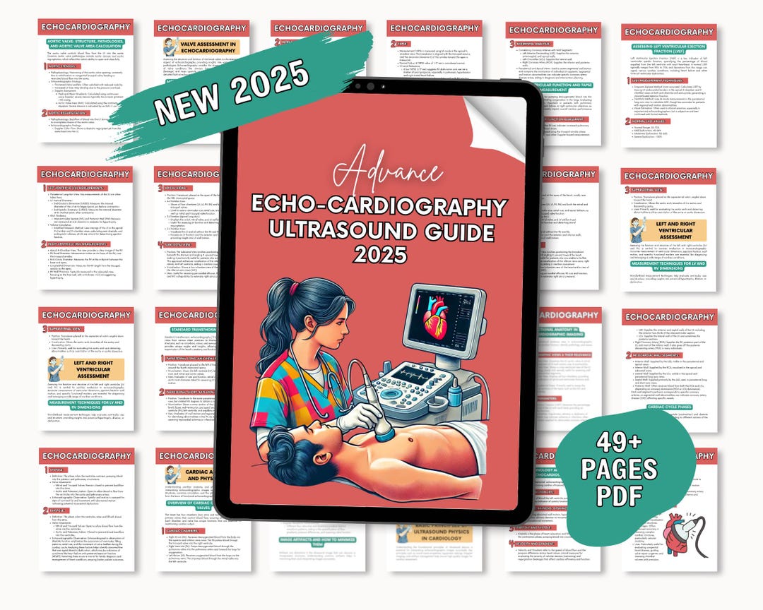 Echocardiography Study Guide: Cardiac Sonography Exam Prep (digital ...