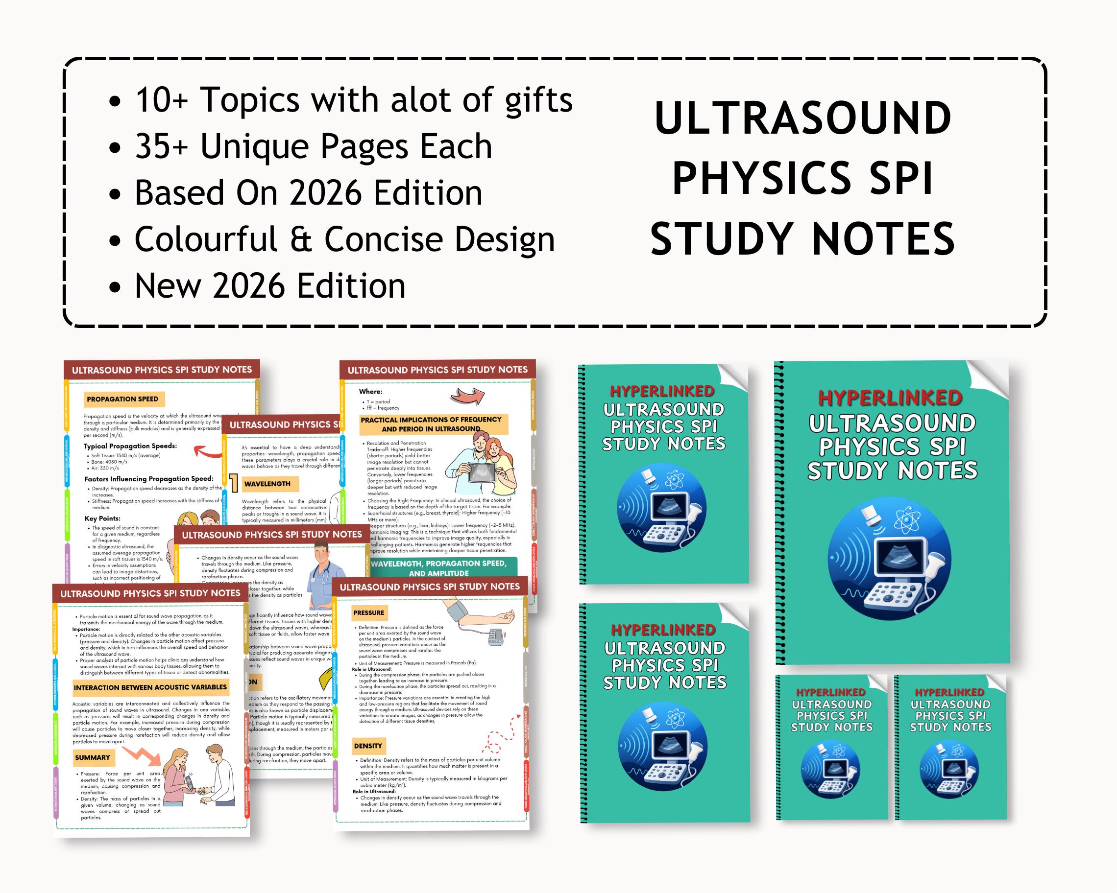 Spi Notes Ultrasound Physics SPI Study Notes: Sonographer Exam Prep (digital ...