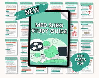 Guia de Estudo de Enfermagem Med-Surg: Mais de 60 Páginas, Notas Abrangentes (PDF)