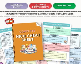 NICU Nursing Cheat Sheet 2026 | Neonatal Guide (PDF)