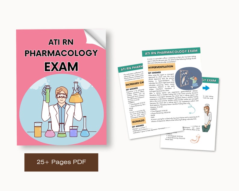 ATI RN Pharmacology Exam Study Guide: Nursing Notes (PDF) - Etsy