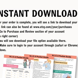 N.I.C.U Pocket Guide (NICU Nurse) Reference Card Bundle for Student ...