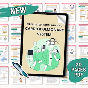 Cardiovascular System A & P Study Guide | Nursing Notes | The Heart | Anatomy and Physiology Review | Digital Download | PDF