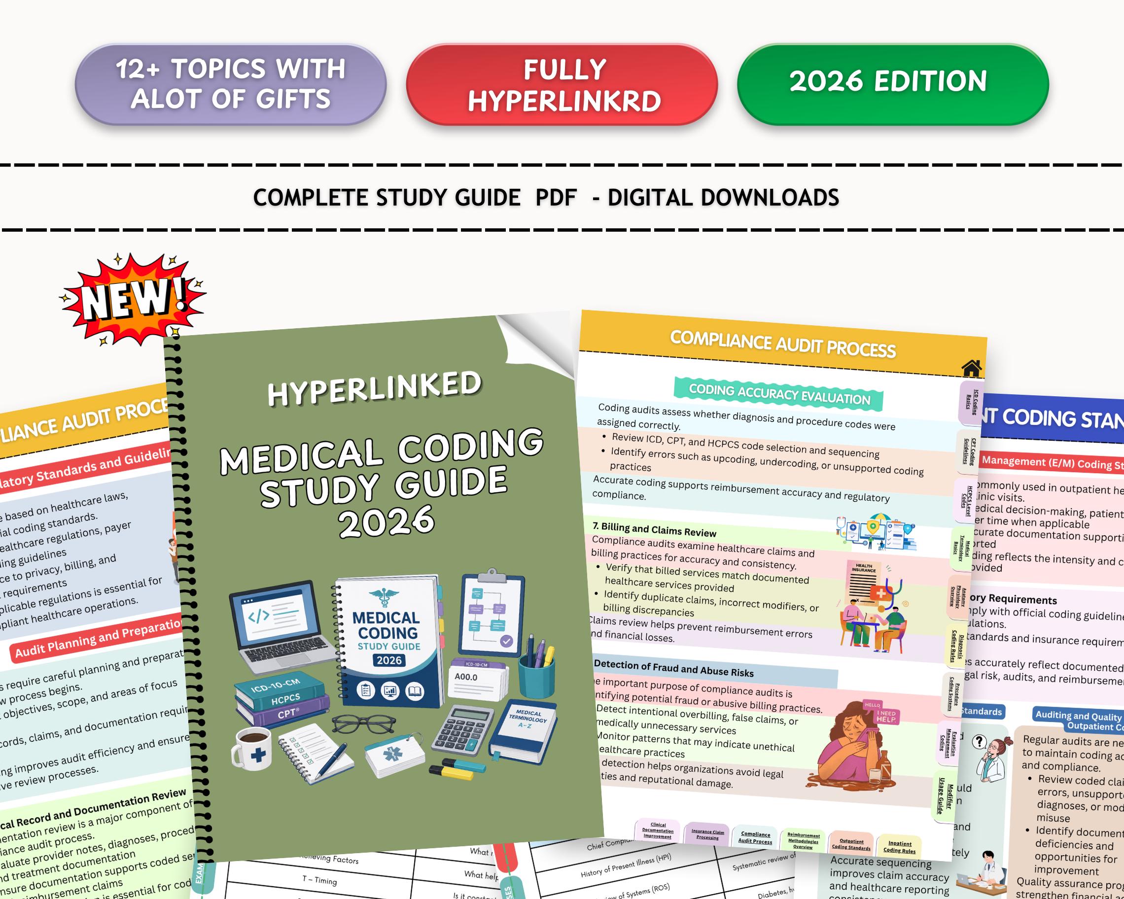 Medical Coding Study Guide 2026, ICD Coding Notes, Medical Billing ...