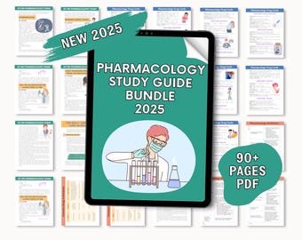 Pharmacology Study Guide Bundle 2025, Nursing Notes (Digital Download)