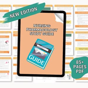 Pharmacology Study Guide Bundle 89 Pages, Pharmacology Notes, Nursing Study Guides, Nclex Pharmacology, ATI Pharmacology, Nursing Bundle