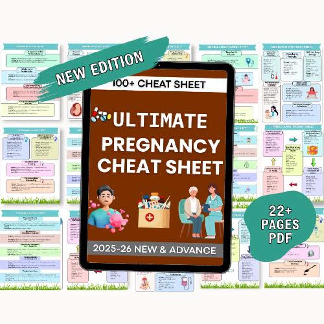 Ultimate Pregnancy Cheat Sheet | 100+ OB Nursing Topics | Prenatal ...