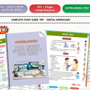 PTCB Exam Study Guide 2026 PDF | Pharmacy Technician Review Notes (Digital Download)
