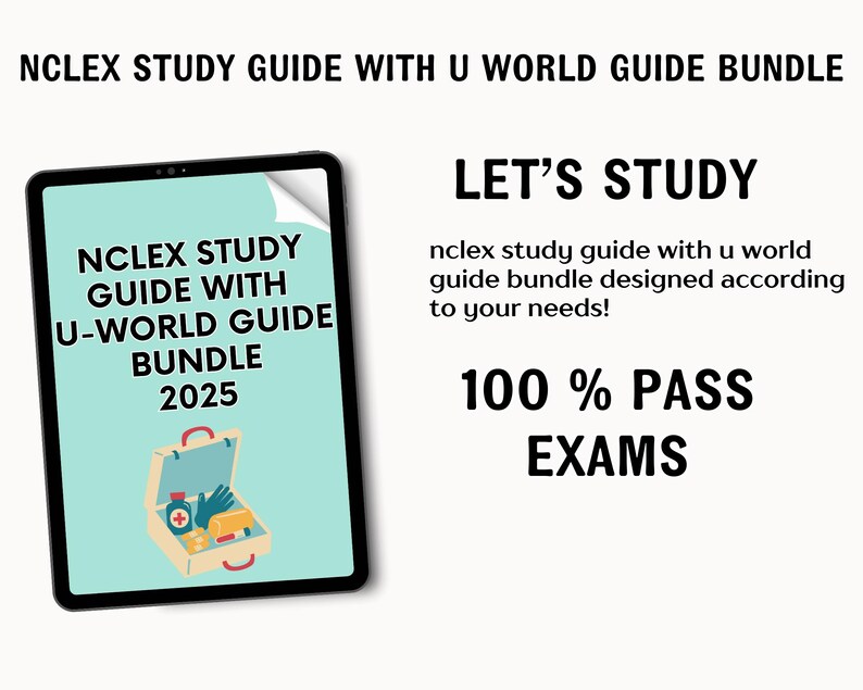 NCLEX Study Guide & U World Bundle : Nursing Exam Prep (PDF) - Etsy