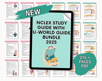 NCLEX Study Guide & U World Bundle : Nursing Exam Prep (PDF)