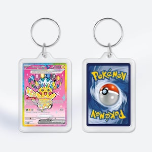 Pokemon card mega evolution ascended heroes keyring / key chain duel sided print