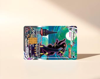 Umbreon vmax moonbreon pokemon card skin | holographic | credit card skin |