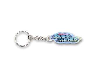 Pokémon journey together binder tag keychain – holographic, 3d, waterproof-  fits any binder zip, rare zone accessory