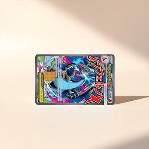 Mega charizard x ex mep promo card skin | holographic credit card sticker/skin