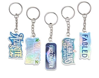 Disney Lorcana Holographic Binder Tag Keychains