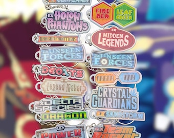 Pokemon ex series ruby & sapphire holographic binder tag keychain