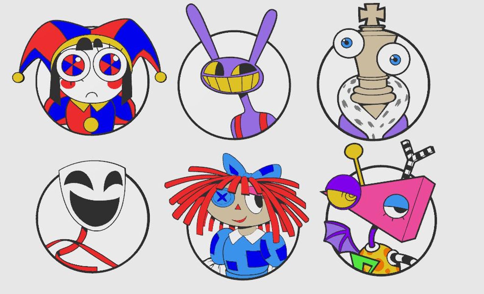 The Amazing Digital Circus - Door Icon Puzzle Kits - Etsy