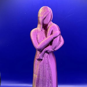 Mother and child statue
