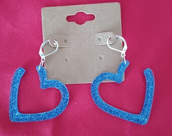 Boucles d'oreilles pendantes cœur