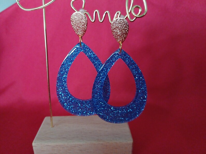 Boucles d'oreilles pendantes goutte image 5