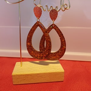 Boucles d'oreilles pendantes goutte image 2