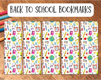 Back to School Bookmark, First Day of School, Printable Bookmark ...