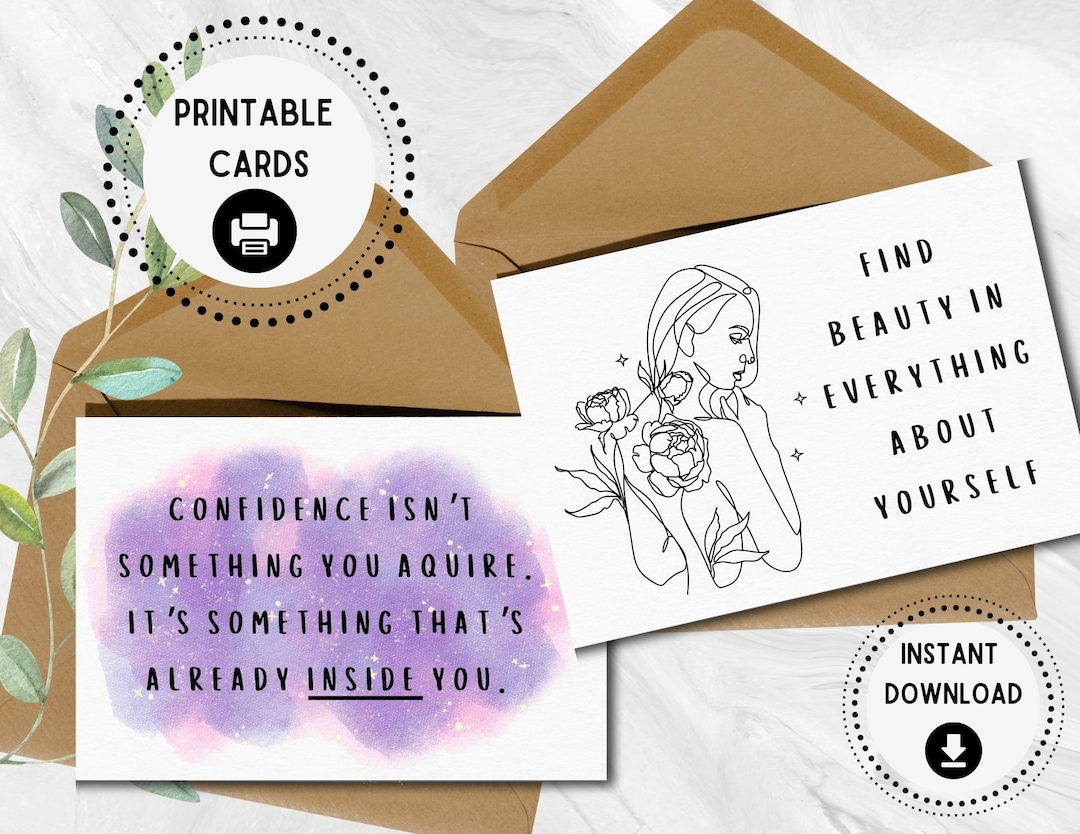 Motivational Cards Printable, Positive Quote Cards, Digital Motivation Cards, Greeting Cards ...
