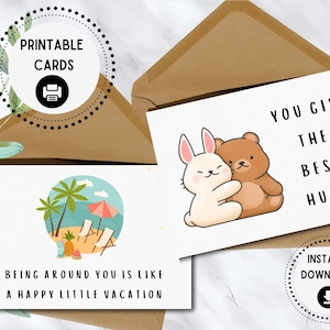 Printable Compliment Cards, Kindness Cards, Friendship Cards, Positivity Cards, Greeting Cards, For Everyone, Digital Download, Joy/Kindness