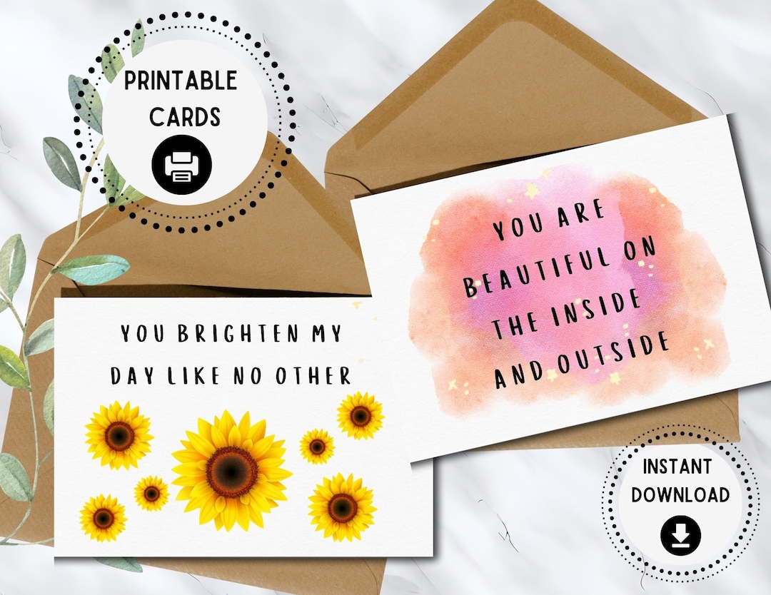 Printable Compliment Cards, Kindness Cards, Friendship Cards ...