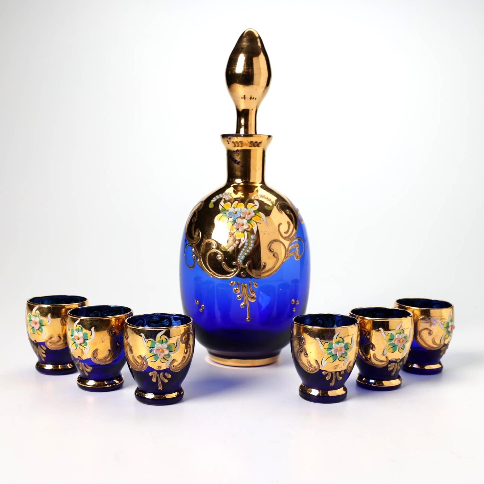 Murano Blue Glass Decanter - Etsy