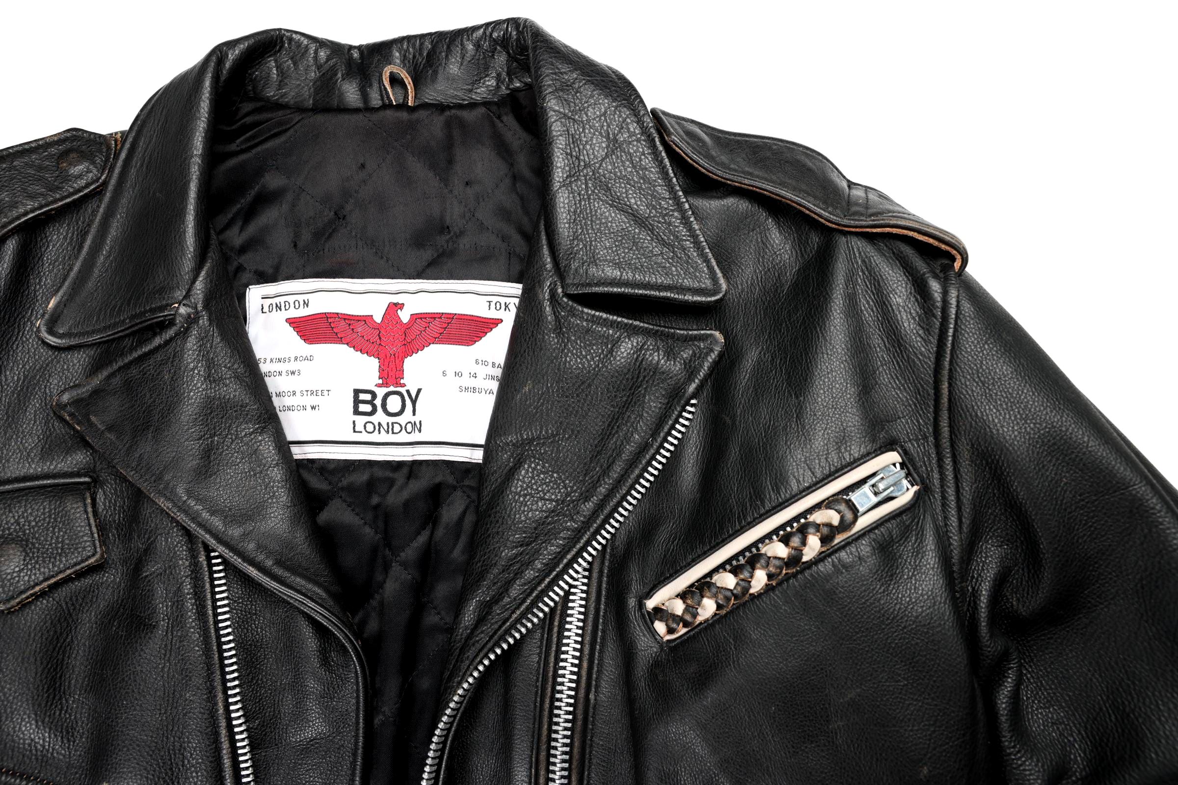boy london 80s ライダース　M コットン Vintage Boy London Jacket - Etsy