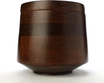 Cubitera de Margaret Studios de arce macizo / Revestimiento de acero inoxidable / Artículos de bar artesanales estadounidenses / Madera segmentada