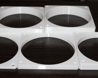 40, 60, 80, 92, 120, 140mm White HIGH FLOW Fan Spacer 2.5mm-40mm Thickness. Every Fan Size and Every Thickness!