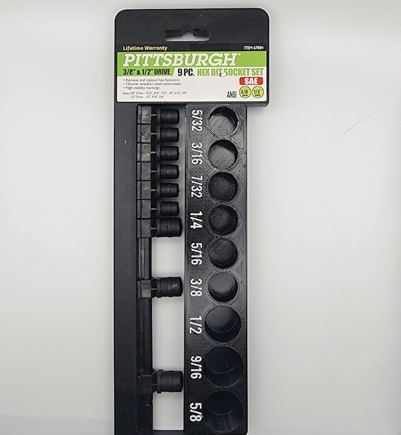 Harbor Freight SAE Piece Hex Bit Holder 3/8, 1/2