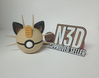 Meowth Pokeball Display
