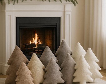 Sherpa Christmas Tree Pillow Sewing Pattern • Farmhouse Holiday Decor (PDF Pattern)