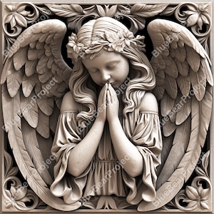 Angel PNG, digital file, Laser Engrave File, PNG for wood and slate engrave, CO2, xtool, glowforge, Religious laser engravering PNG